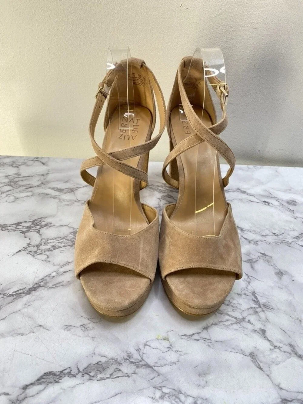 Naturalizer Women's Beige Ankle Strap Sandal - Melody SZ 11